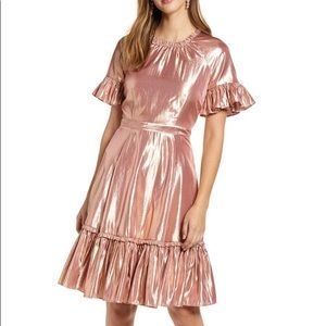 NWT Rachel Parcell Metallic Swing Dress